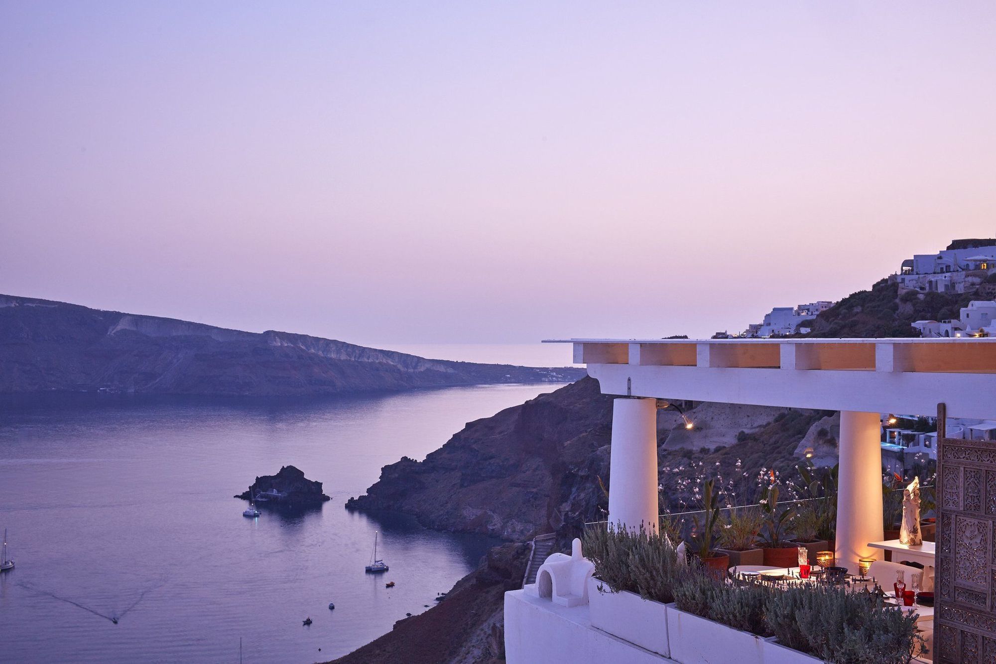 Katikies Villa Santorini - The Leading Hotels Of The World Oía Restaurace fotografie